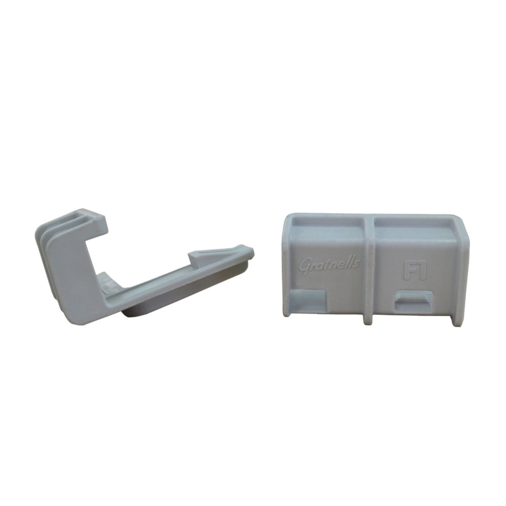 Tray clips for P6 StopSafe runner, dove gray (Pack of 100) - Gratnells ...